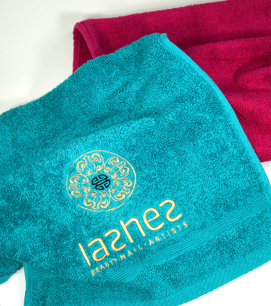 Towel-Set Blue & Pink