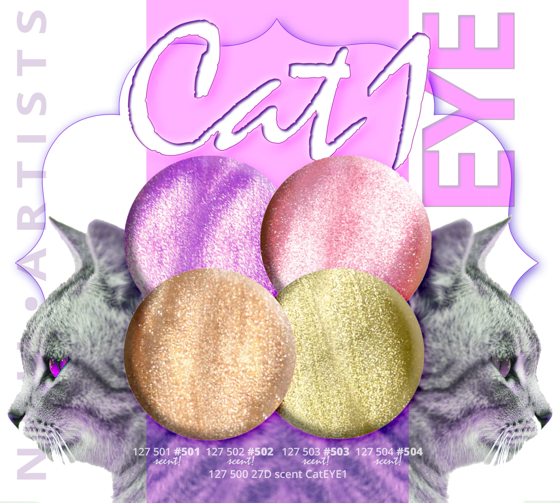 27D.cat.eye.gel #1 cat.rose